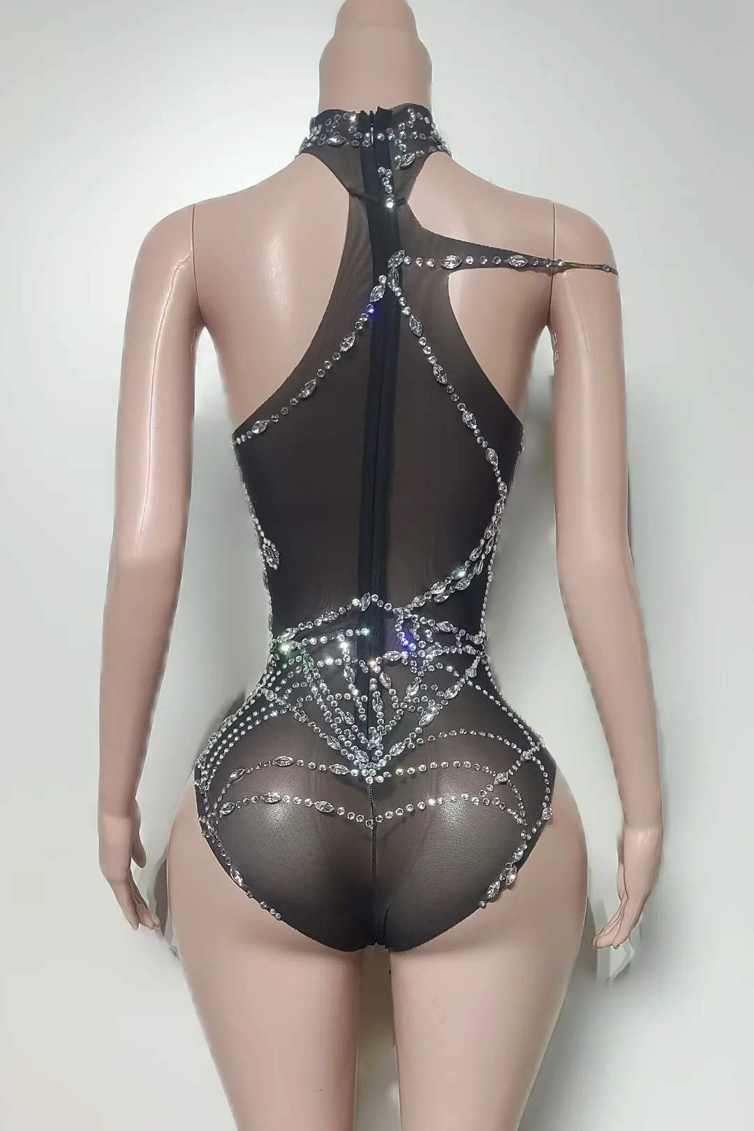 

Боди с блестящими стразами и рисунком паутины, платье для особых случаев, вечерние клубные вечерние сценические костюмы, танцовщица, косплей