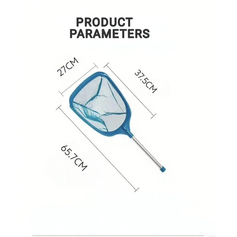 شبكة مقشدة أوراق حمام السباحة ذات القطب المعدني - مشط متين للحطام الناعم في حمامات السباحة الداخلية/فوق الأرض والمنتجعات الصحية وأحواض الساخنة