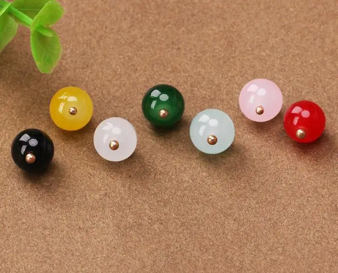 10pcs/Lot Size: 10mm Uneven Imitation jade and stone Metal Buttons Fashion Button Women's Knitted cardigan Sewing(KK-3712)