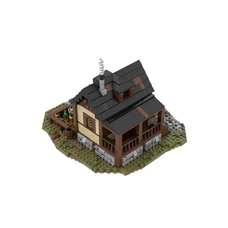 1043-teiliges Bauernhaus & Bauernhof MOC-Set, Anpassbares Modulares Baustein-Design, Kinder-Modellbausatz, DIY-Spielzeug, Weihnachtsgeschenk