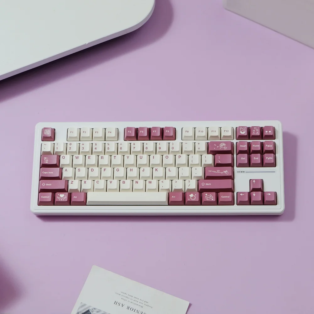 

151 клавиш Blushok, колпачки для клавиш, сублимационная краска, PBT, колпачок для клавиш с вишневым профилем для механической клавиатуры MX, двойной B, разделенный пробел