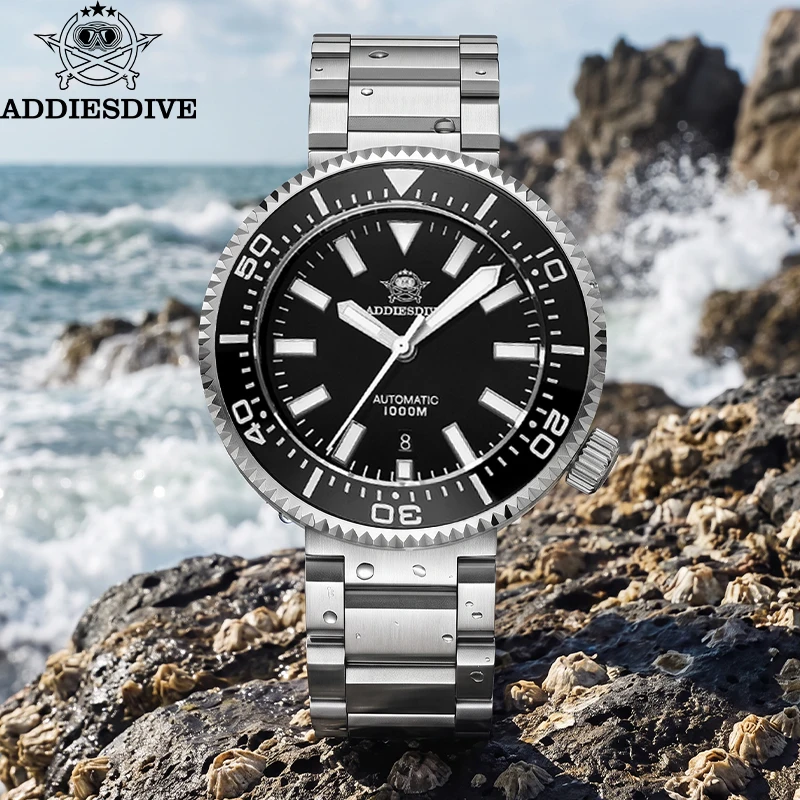 ADDIESDIVE 46mm Men's Automatic Diving Watch Sapphire Glass BGW9 Super Bright Mechanical Waterproof Watch Luxury Men's Watch