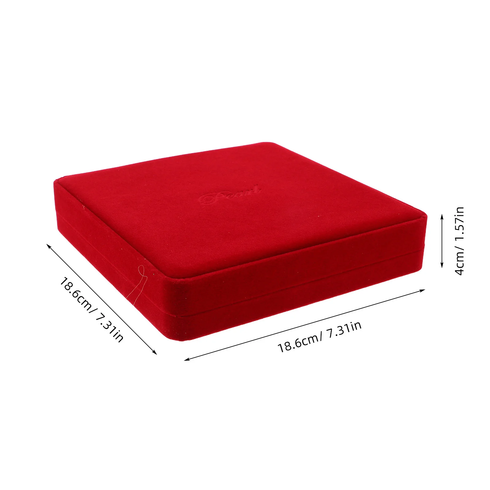 صندوق قلادة من اللؤلؤ الأحمر، منظم مجوهرات ناعم، حقيبة تخزين مزخرفة، صندوق مجوهرات على شكل قلب محمول #4