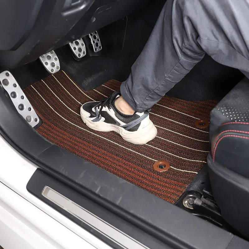 

For 22 Toyota 86 / Subaru BRZ front silk circle foot mats inside the car anti-skid dustproof anti-dirty accessories