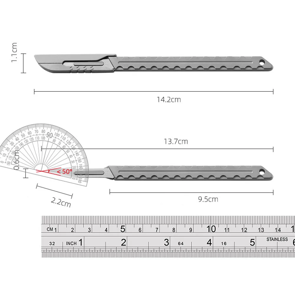 Imagem -03 - Titanium Alloy Bolso Bisturi Faca Sharp Mini Utilitário Portátil ao ar Livre Emergência Ferramentas de Autodefesa 10 Pcs 11 Lâminas