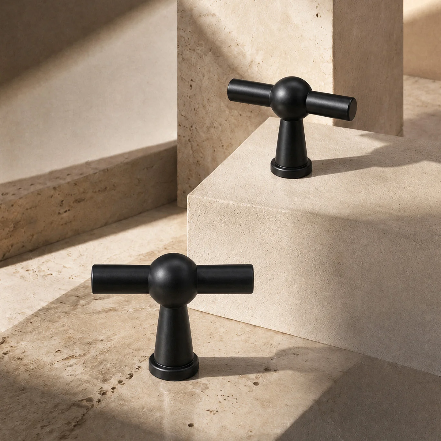 DOOROOM Solid Brass Handle Matte Black Cabinet Door Handles Home Hardware Wardrobe Drawers Dressing Tables Kitchen Door Pulls