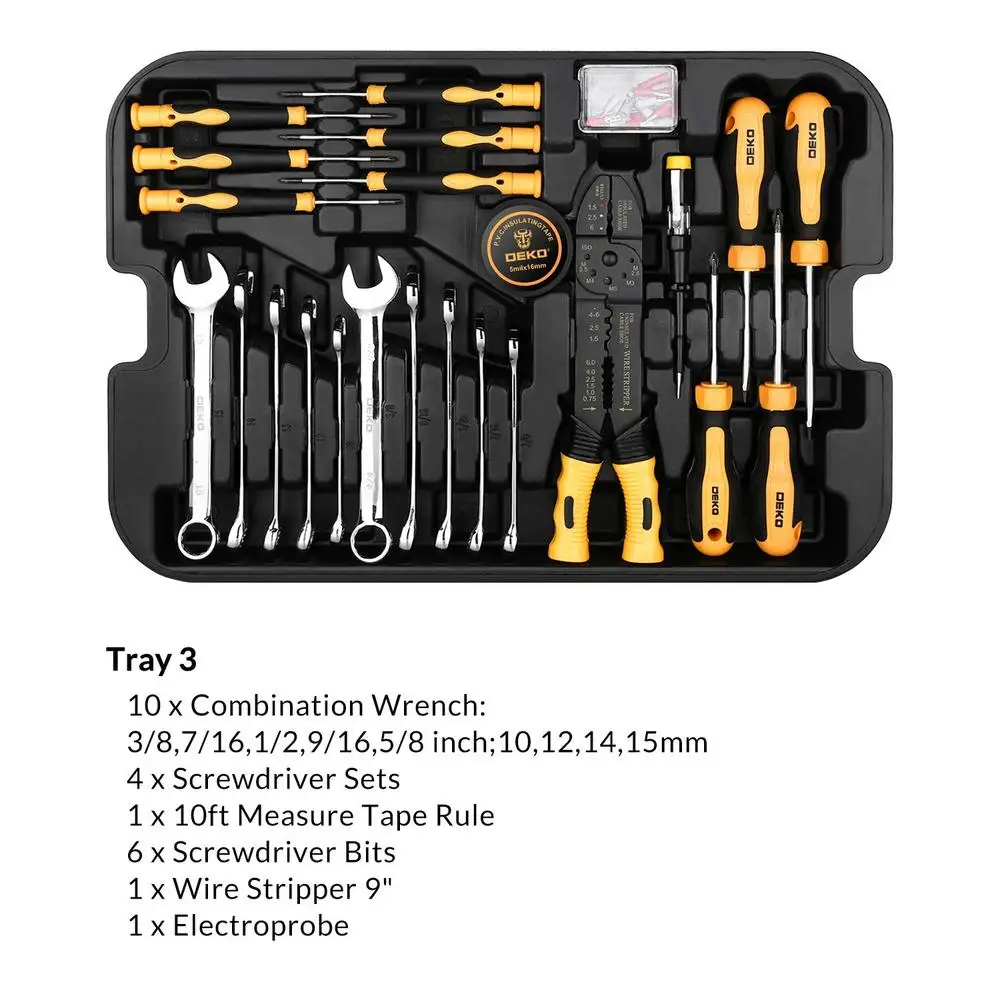 258-Piece Premium Forged Steel Tool Set with Rolling Toolbox Professional Mechanic Hand Tools Kit