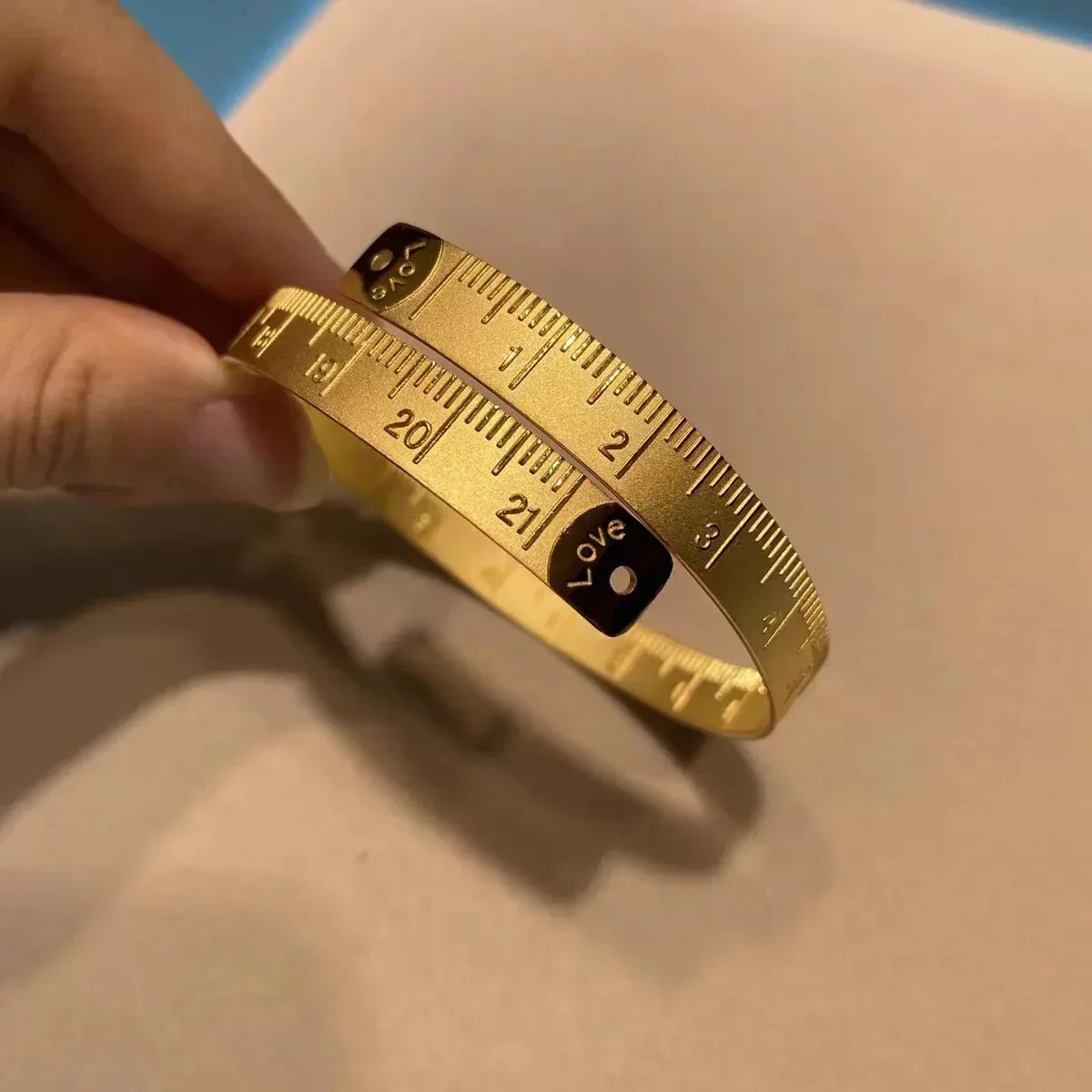 9999 real gold 24K Love in close bracelet love measure bracelet open bracelet