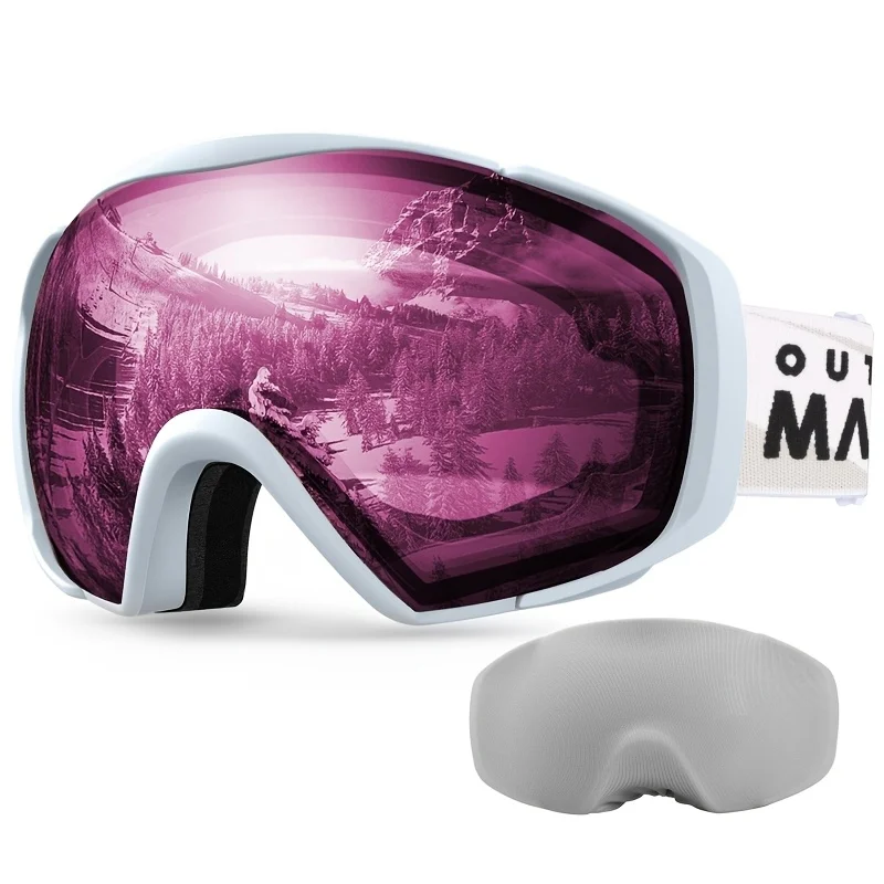

OutdoorMaster Лыжные очки с чехлом Сноубордические зимние очки OTG Anti-Fog
