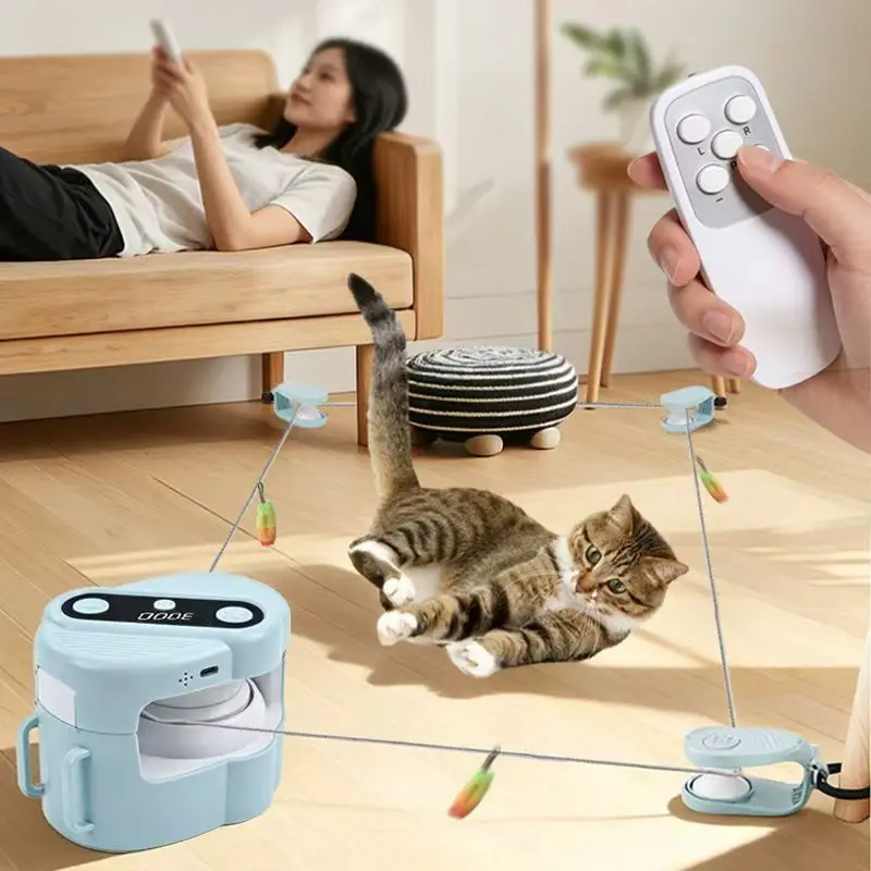 Smart Remote Control Cat Toy Interactive Sounding Bird Teaser Automatic Chasing Toy For Indoor Cats Dogs