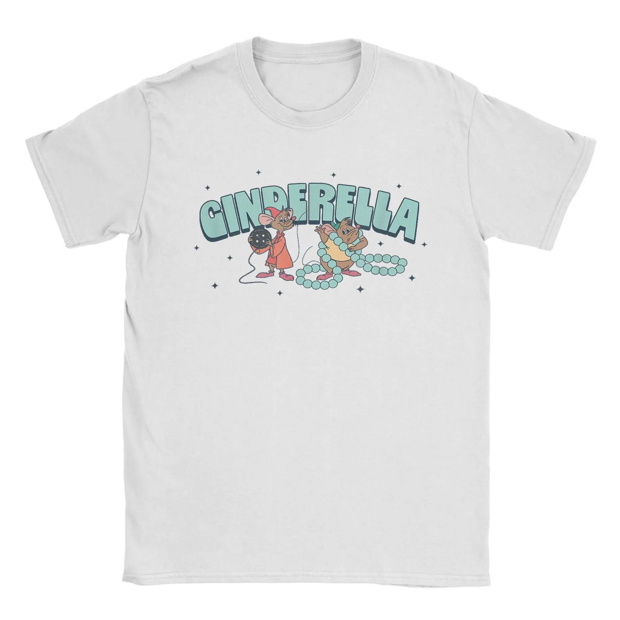 

Футболки Cinderella Jaq And Gus Gus Helping, мужские хлопковые хипстерские футболки с круглым вырезом, футболки с героями мультфильмов, товары с короткими рукавами, большие размеры