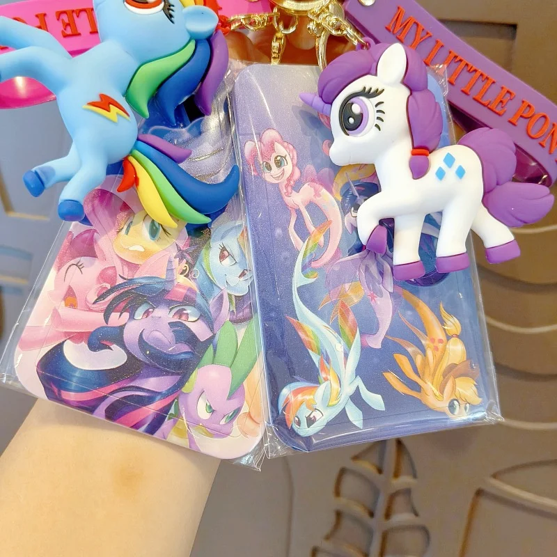 My Little Pony ID ผู้ถือบัตรพวงกุญแจ Twilight Sparkle Fluttershy Rarity Rainbow Dash ผู้ถือป้ายประตู Lanyard จี้ของขวัญ