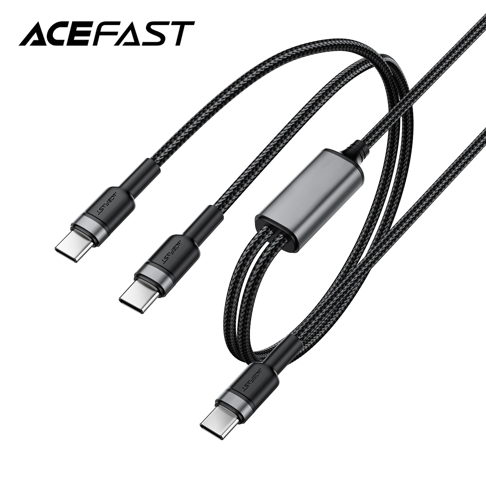 

ACEFAST 100W Fast Charging Nylon Braid 5A Wired Cable For iPhone 17 16 Pro Max Dual USB C Adapter Quick Charging For Macbook Air