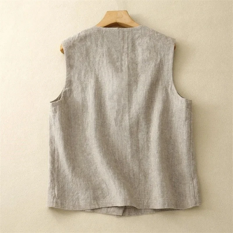 Ladies Vest Jacket 2026 Summer Temperament Korean Comfortable Female Waistcoat Coat Casual Fashion Joker Women Outwear
