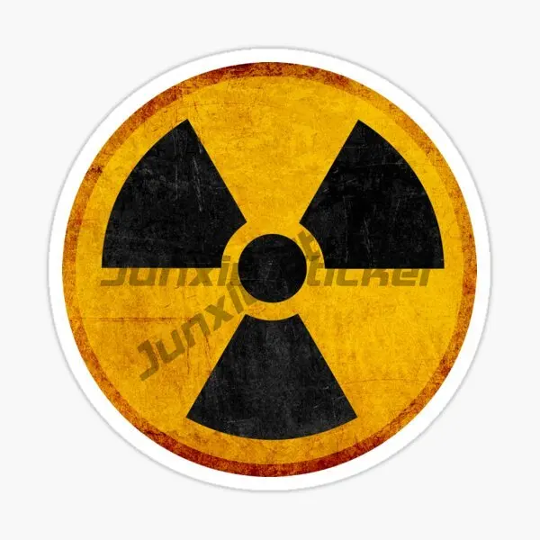 Nuclear Radiation Logo Car Tyre Wheel Center Hub Cap Emblem Decal Badge Symbol Sticker Creative Cap Sticker