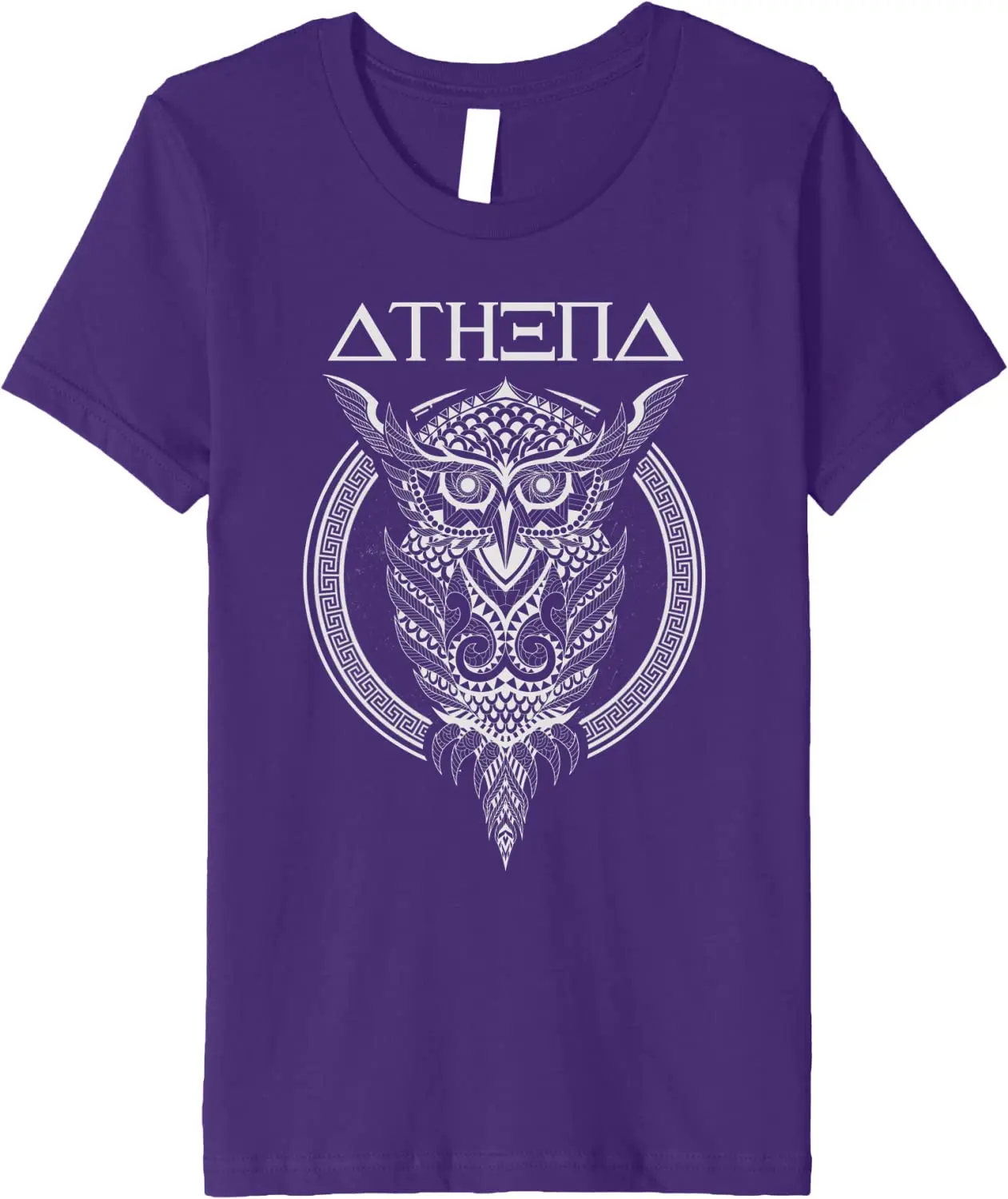 Athena Ancient Greek Goddess' Athens Owl Greek Mythology T-Shirt 100% Cotton O-Neck Short Sleeve Casual Mens T-shirt Size S-3XL