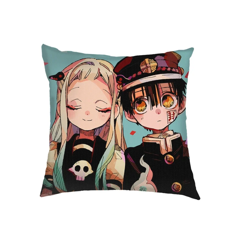 Toilet Bound Hanako Kun Print Cushion Cover Houkago Shounen Hanako-kun Pillowcase Sofa Home Decor Cartoon Throw Pillow Covers