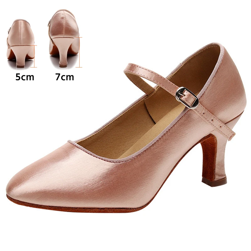 

Modern Ladies Latin Dance Shoes Ladies Girls Ballroom Tango Shoes Salsa Practice Training Closed Toe Shoes