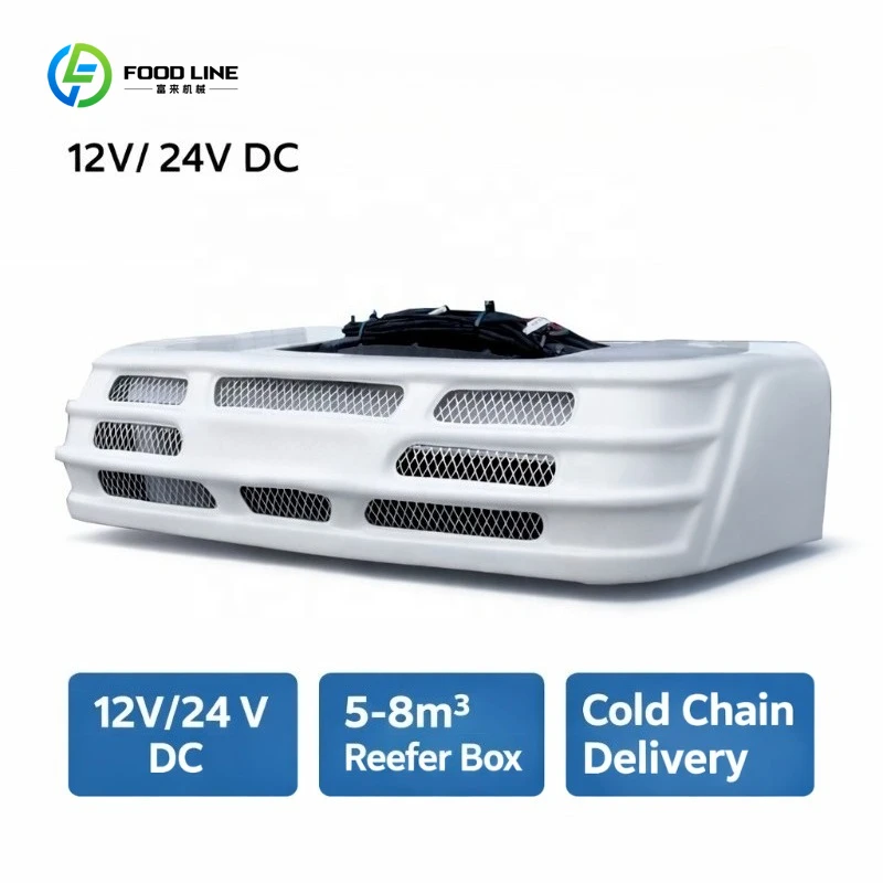 

Индивидуальный рефрижераторный агрегат постоянного тока 12В/24В для грузовиков и фургонов-рефрижераторов для перевозки продуктов, объем 5-8 м³