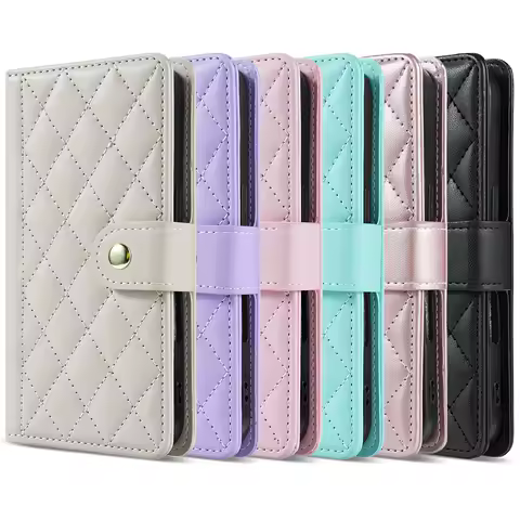 Strap 3D Leather Phone Wallet Case Book For Samsung Galaxy S25 S24 S23 S22 S21 S20 A06 A16 A26 A36 A56 A15 A35 A55 A54 A53 Cover