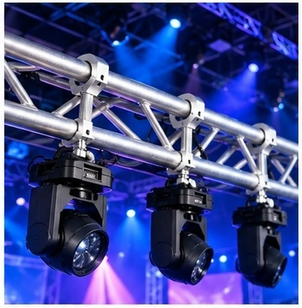 4Pcs Stage Light Hooks Aluminum Clamp for Truss Installation Stage Lighting Clips Moving Head Fixtures Dj Theater Lighting