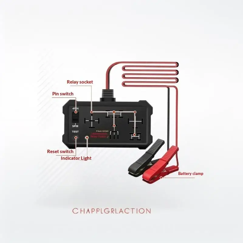 Durable Car Relay Tester Universal 12V 24V Voltage Detector LED Indicator Diagnostic Tool for Long Term Auto Use
