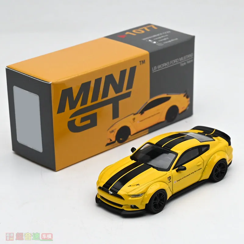 

MINI GT 1:64 liberty walk FORD MUSTANG Triple simulation alloy car model, gift for friends, adult collectible ornament.