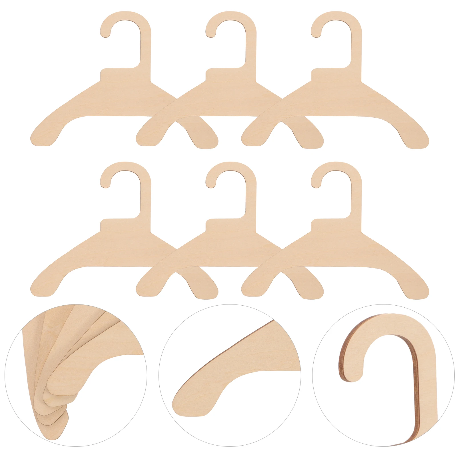 

10pcs Solid Wood 6 3IN 16CM Dog Clothes Hangers Pet Clothing Rack Cat Hangers Wood Pet Coat Hanger Dog Clothing Hanger