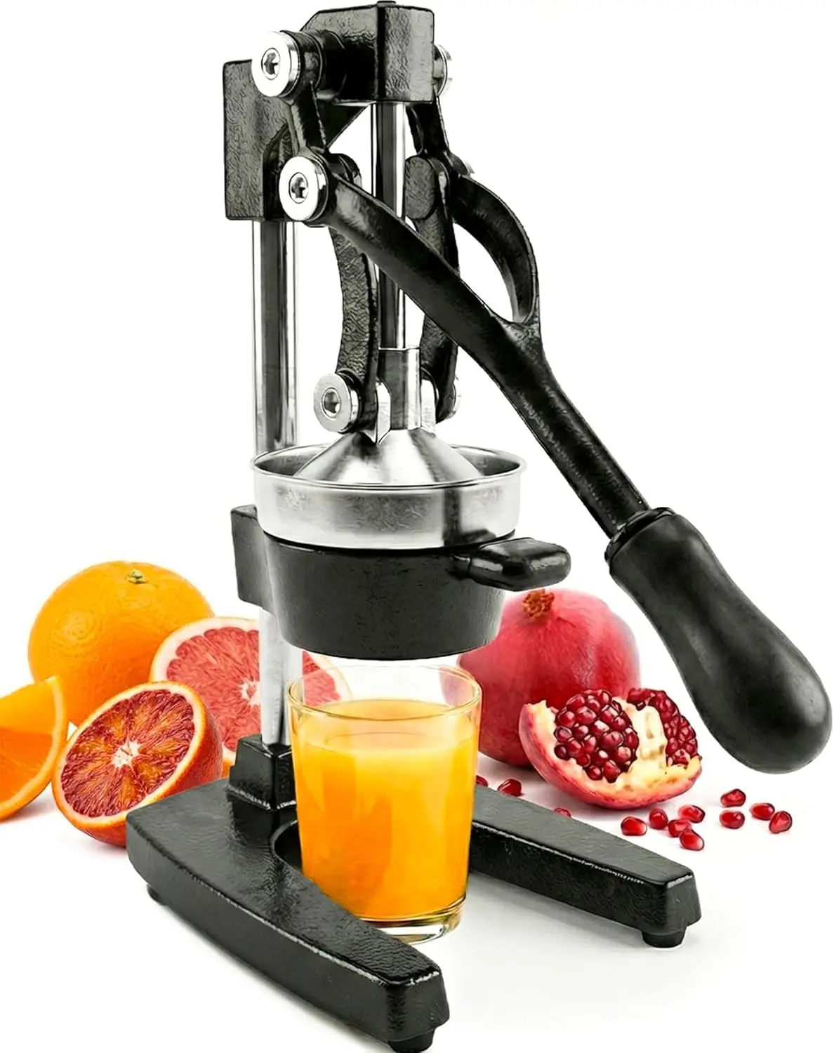 

Extra-Large Cast Iron Manual Juicer | Heavy Duty Citrus Press for Orange, Lemon, Pomegranate