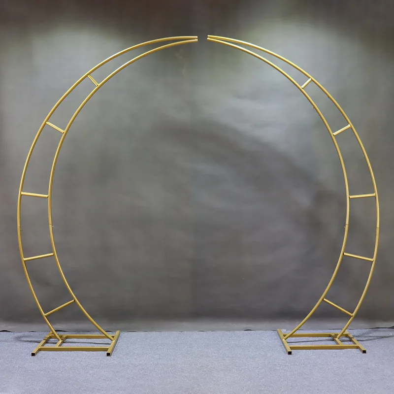 Wedding props single layer horn wrought iron arch shelf curved wedding party outdoor balloon flower arrangement event decoration