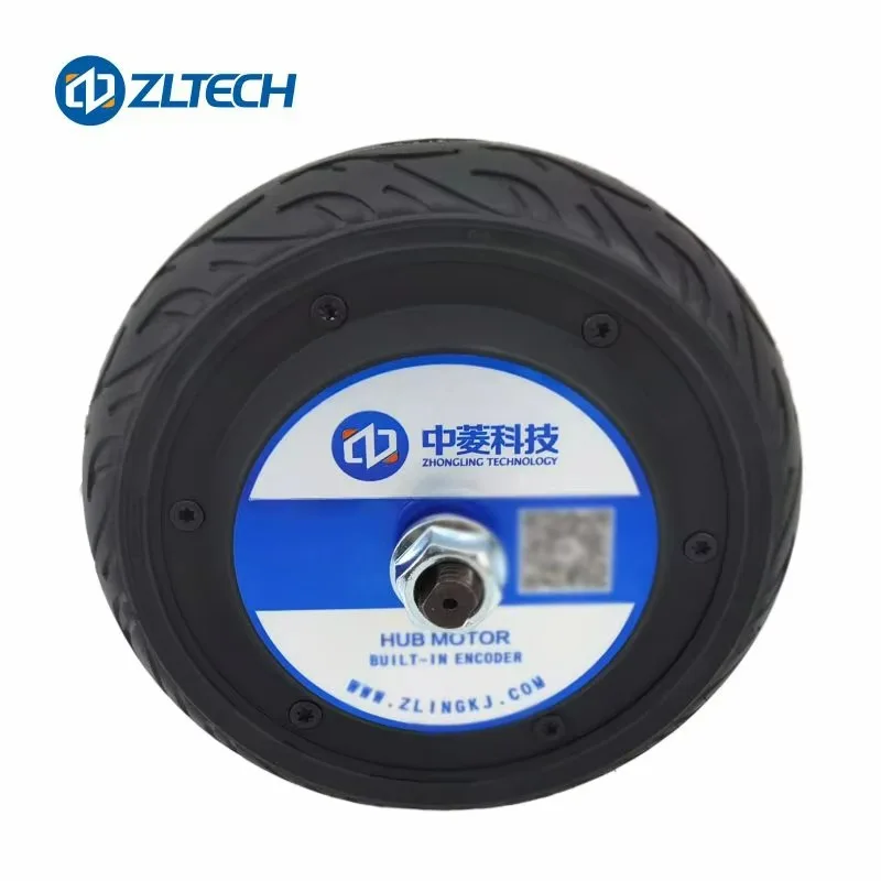 6.5 Inch High Torque 6.5 N.m Low Rpm 200 RPM Dc Automated Guided Vehicle Brushless Gearless Hub Servo Motor view 2