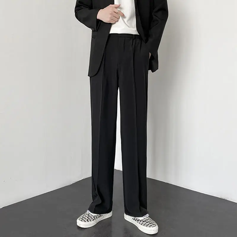 

Летние тонкие мешковатые мужские повседневные прямые брюки, трендовая винтажная оригинальная одежда, мода 202, большие размеры, распродажа, мужские брюки