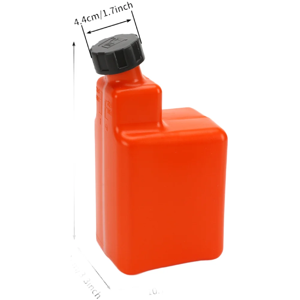 2L Fuel Mixing Container 20 1 To 50 1 Ratio Bottle For 2 Cycle Engine Gas Oil Blending Jug With Long Spout White Orange
