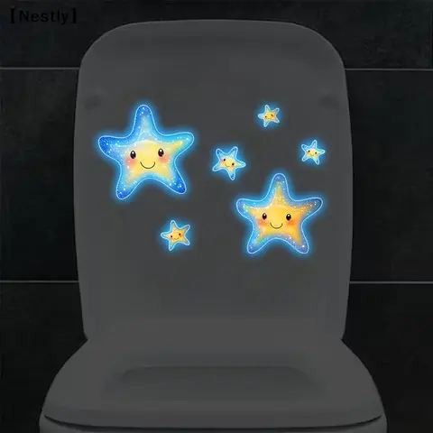 Glow-in-the-Dark Mandala Toilet Sticker Luminous Wall Sticker Self-Adhesive Removable Decals Car Sticker Home Decoration〔Nest〕