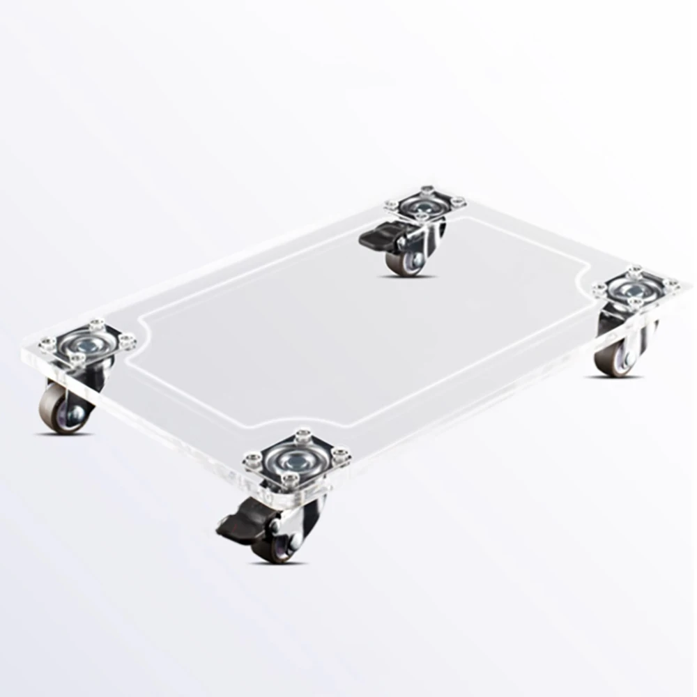 1Pcs Movable Flowerpot Tray Base, Silent Swivel Roller Caster with Brake for Plant Pot & Small Furniture Accessories