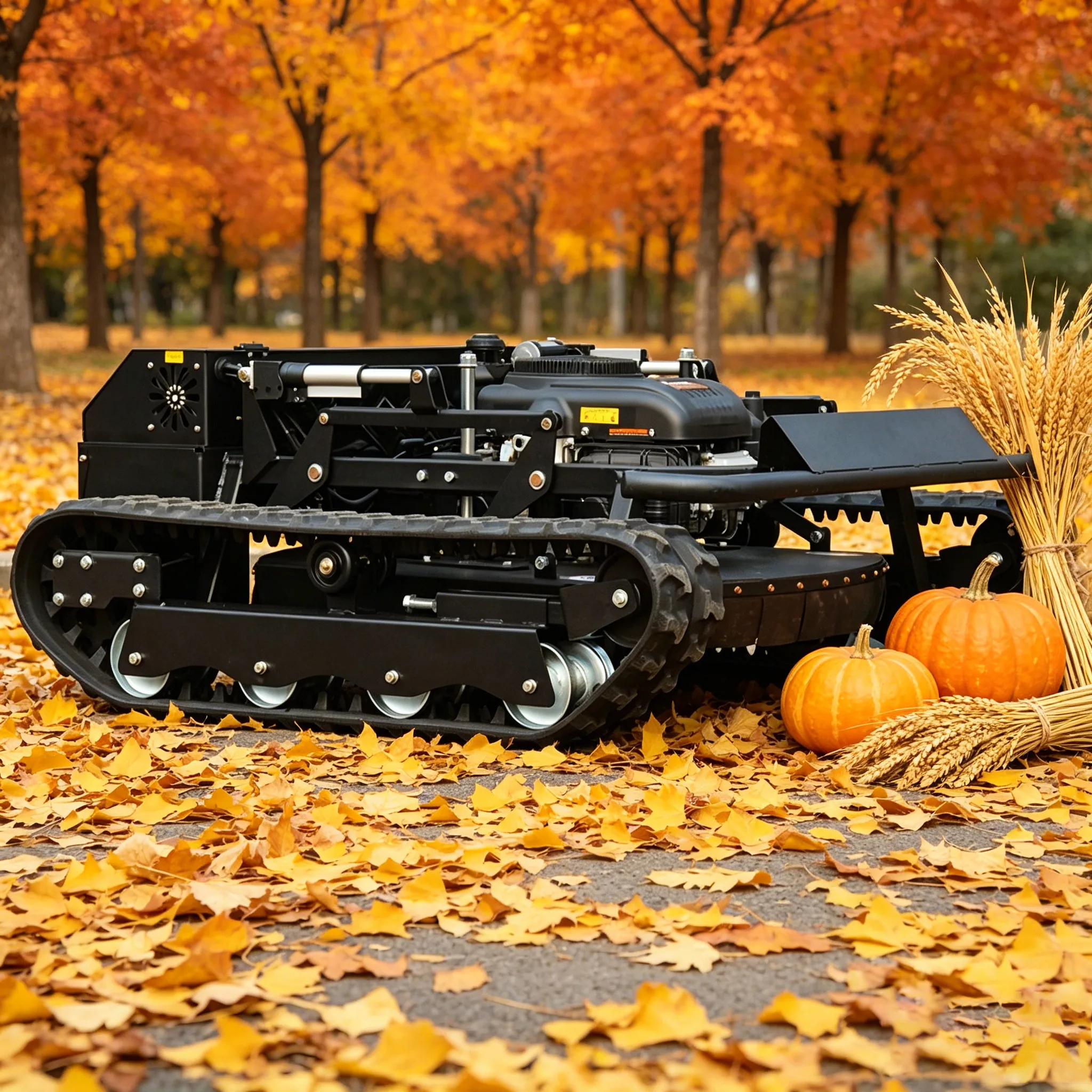 Customized remote-controlled lawn mower reduces labor intensity and easily removes various vegetation, from reeds and alfalfa