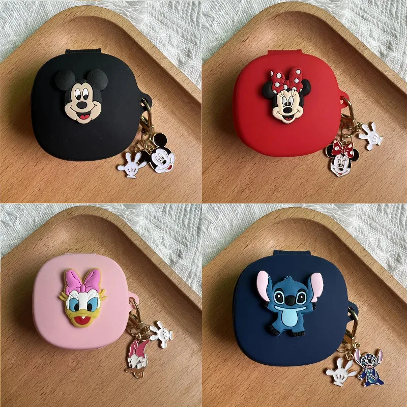 Cute Cartoon Mickey Mickey Earphone Case for JBL Wave Flex Earphone Cover for JBL Wave 300 Tws W300 Case with Keychain