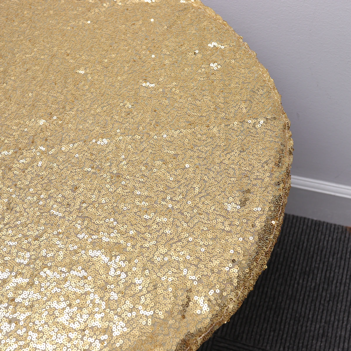 

Sequin Tablecloth Gold Pearlescent Wedding Party Table Cover Event Decor Sequin Round Tablecloth Protective Elegant Banquet