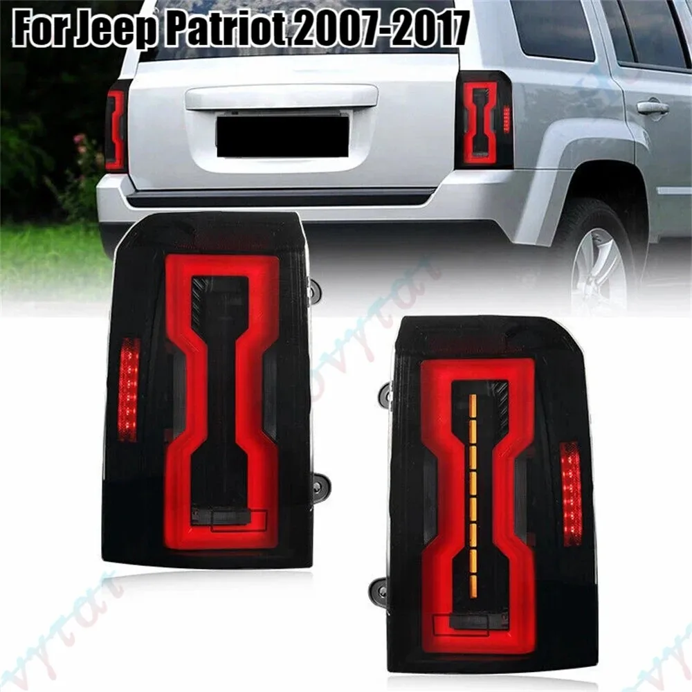 Pair LED Taillights For 2008 2009 2010 2011 2012 2013 2014 2015-2017 Jeep Patriot Taillamp Rear Lamp Brake Fog Turn Signal Light
