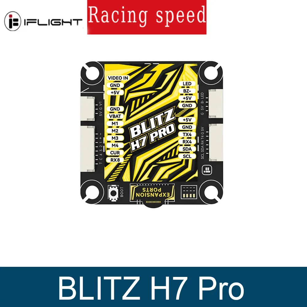 

Контроллер полета iFlight BLITZ H7 Pro 4-12S STM32H743 с OSD Baro Blackbox с поддержкой Smartaudio/IRC Tramp VTX 35*35 мм для FPV