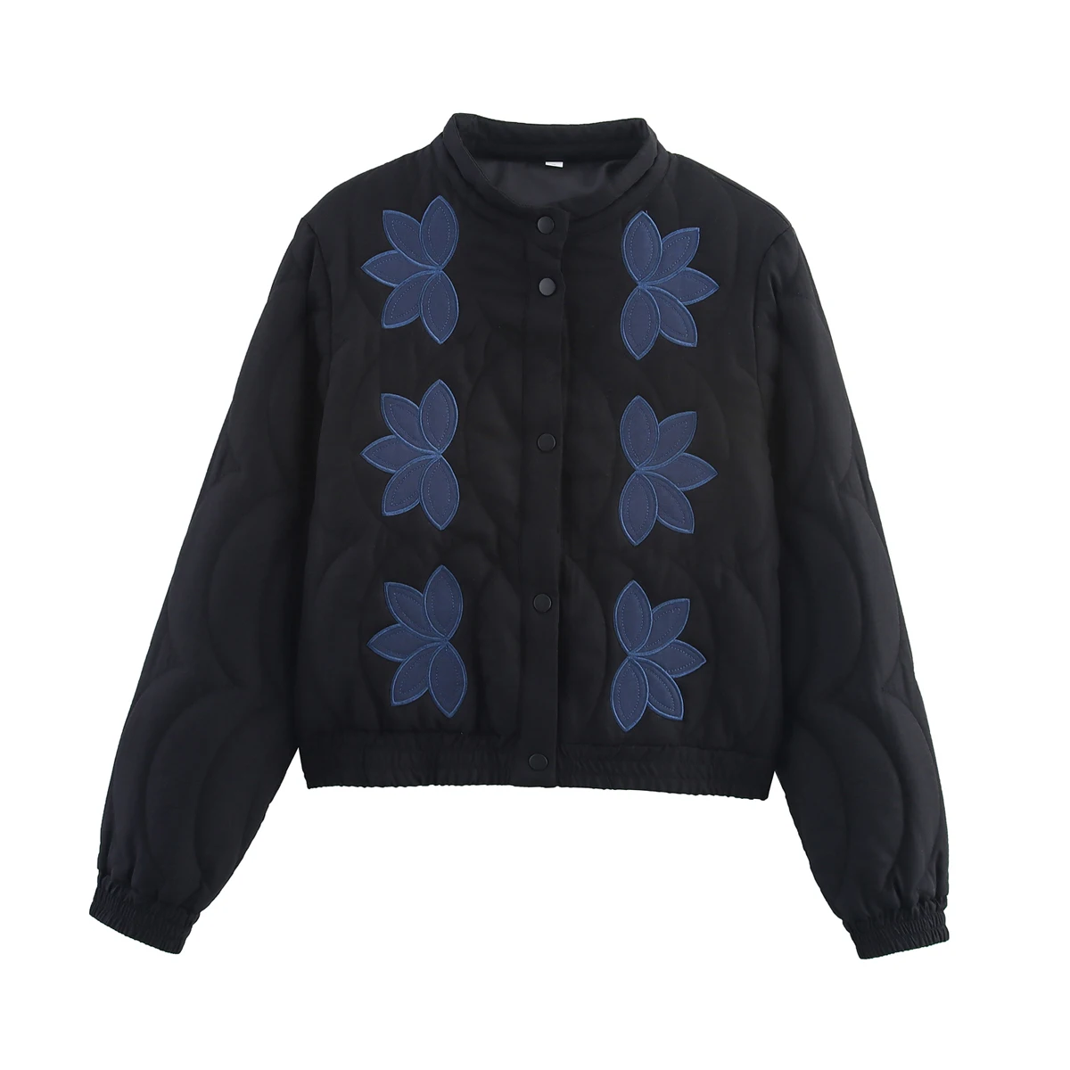 YYAHAHAS Women's Quilted Stand Collar Padded Jacket Long Sleeve Pocket Casual Fall Winter Coat