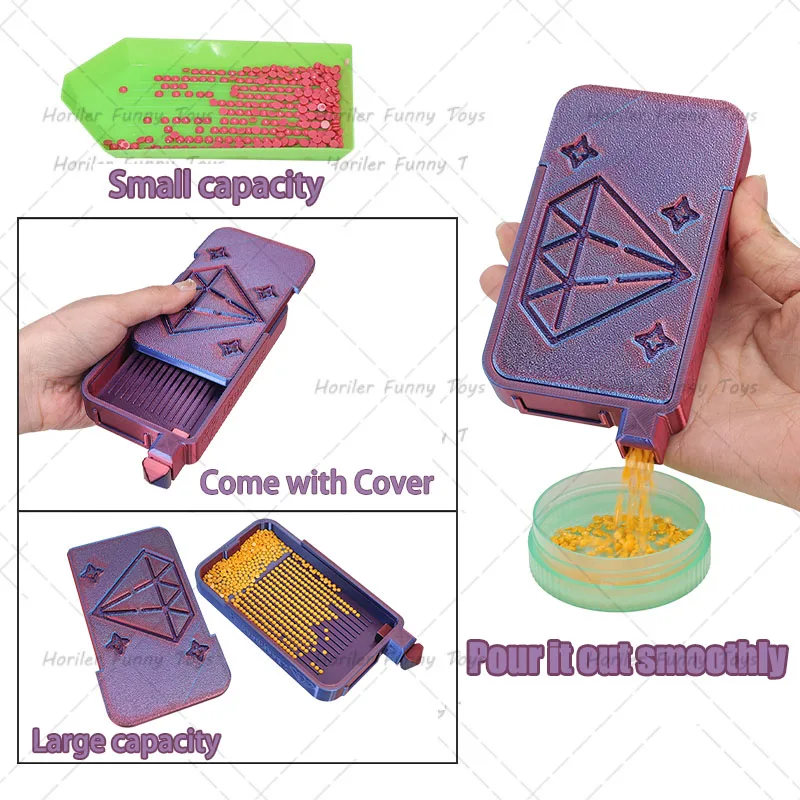 2in1 Diamond Painting Tray DIY Craft Large Capacity Beading Plates Drill Storage Container 5D Diamond Painting Accessories Tools