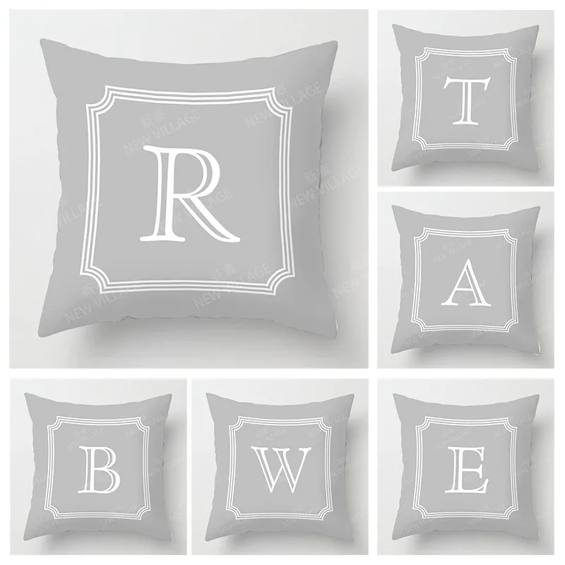 Nordic fall home decor autumn throw pillow case sofa Cushion cover velvet modern 45x45cm 45*45 50x50 60x60 40x40 50*50 letter