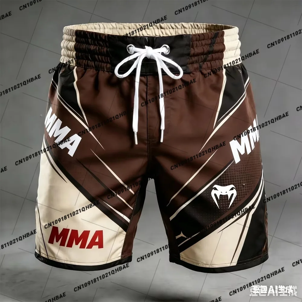 2026 New Men MMA Summer Fighting Night Octagonal Cage Boxing Quick Drying Breathable Shorts Women Fashion Event Sports Shorts ﻿