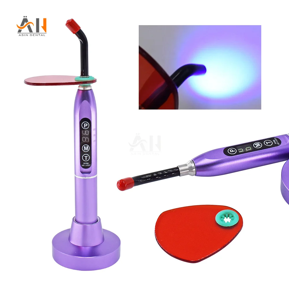 Dental Curing Light Cordless 5W LED Lamp Cure Light Blue UV Tooth Treatment Machine Teeth Whitening Tools 1500mw