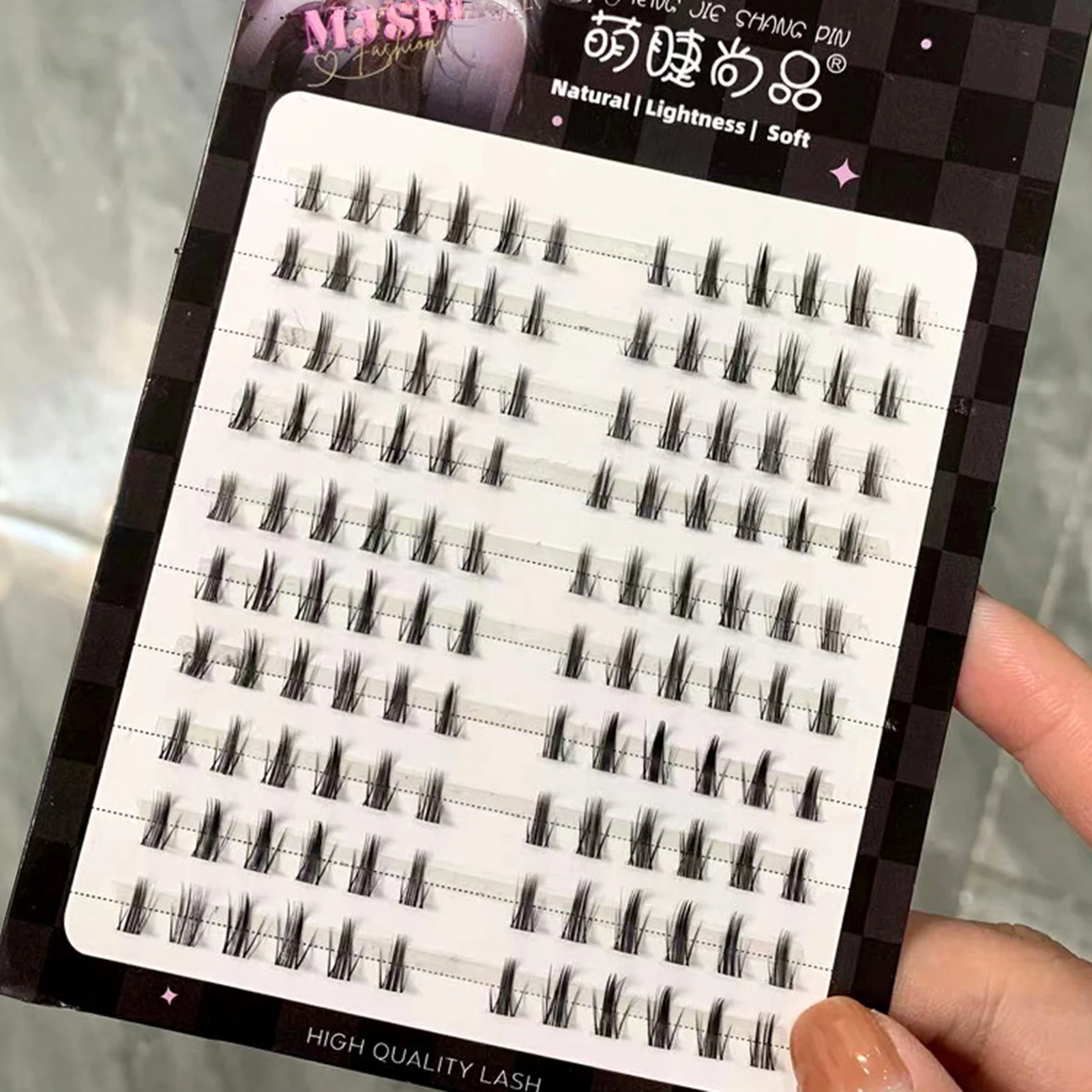 3/10 صفوف 4-7 مللي متر رموش سميكة تمديد مجزأة الكرتون الشباك الرموش الصناعية نظرة طبيعية رقيق رمش مجموعات ماكياج