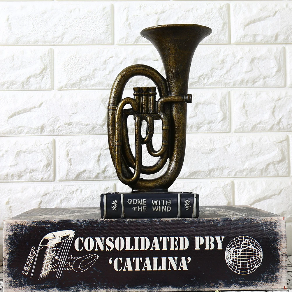 

Retro Wine Cabinet Decorations Instrument Ornament Musical Instruments Ornaments Vintage