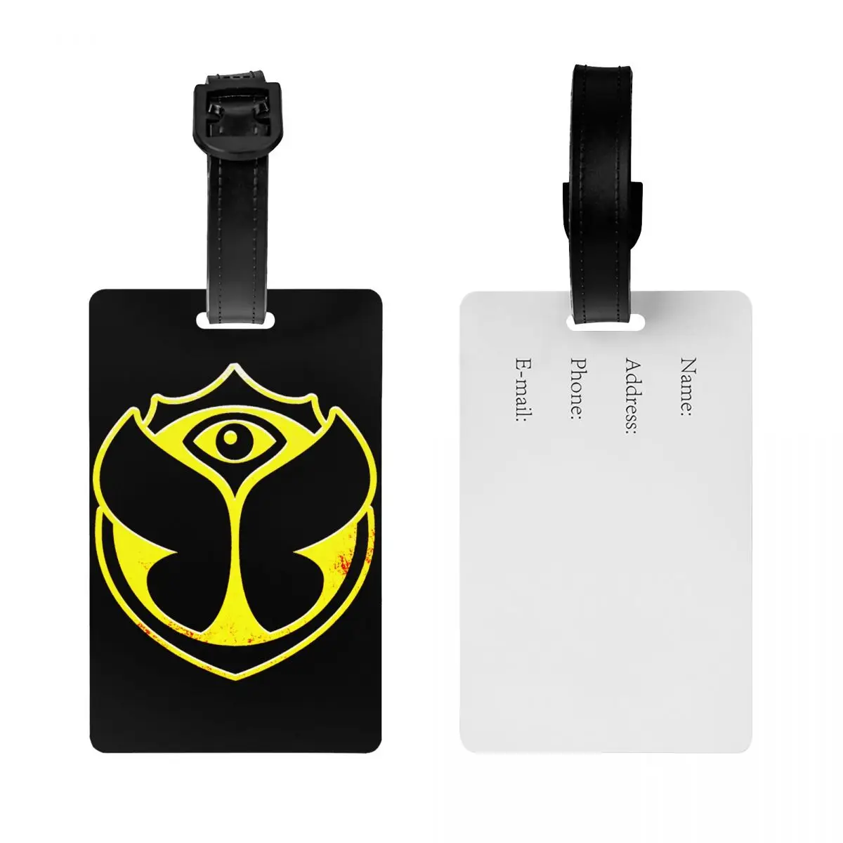 Custom Tomorrowland Luggage Tags for Suitcases Belgian Electronic Dance Music Festival Privacy Cover ID Label