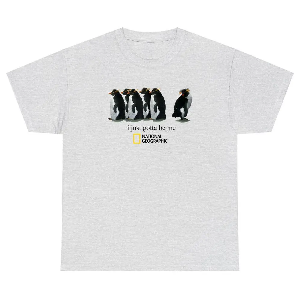 I Just Gotta Be Me T Shirt Cute Penguin T-shirt, Oversized Round Neck Printed T-shirt and Hoodie