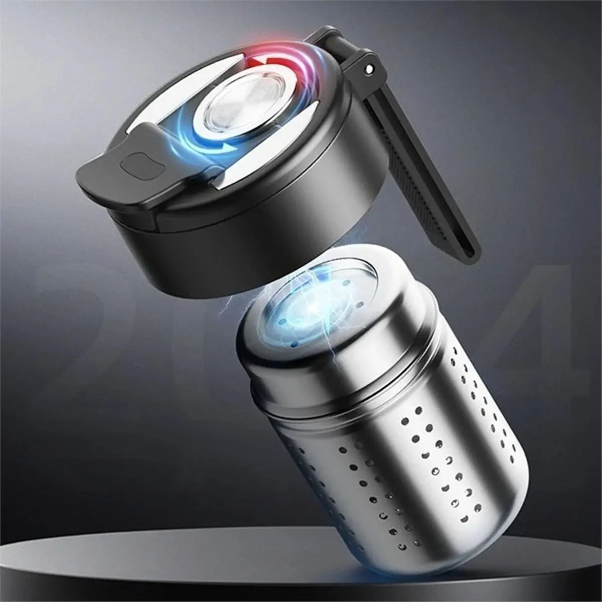 2026 New Tool Travel Tea Infuser Cup for Water Bottle with Big Tea Infuser FREE Plastic Drink Bottle Cup for Sport Outdoor 550ml
